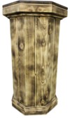Grooved Burnt Pine Pedestal Grooved Burnt Pine Pedestal