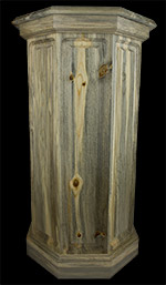 Routed Panel Blue Pine Floor Pedestal