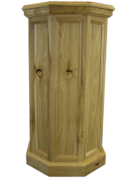 Rustic Hickory Flat Panel Floor Taxidermy Pedestal