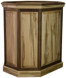 Ambrosia Maple & Walnut Elk Sized Raised Panel Taxidermy Pedestal