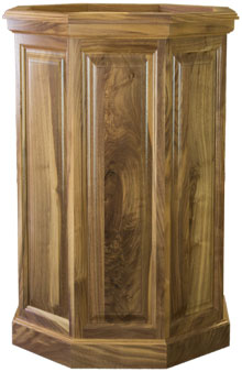 Black Walnut Raised Panel Taxidermy Pedestal