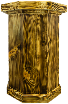 Tiger Maple Taxidermy Pedestal