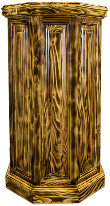 Tiger Maple Taxidermy Pedestal
