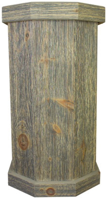 Classic Gray Weathered Wood Taxidermy Pedestal