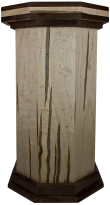 Tiger Maple Taxidermy Pedestal