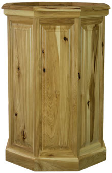 Hickory Raised Panel Taxidermy Pedestal