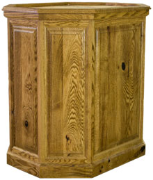 Red Oak Elk Sized Raised Panel Taxidermy Pedestal