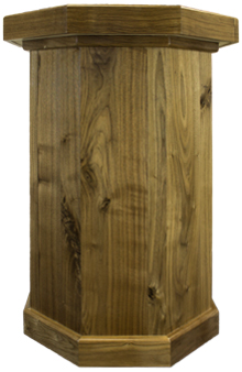 Walnut & Hickory Taxidermy Pedestal