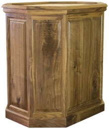 Black Walnut Elk Sized Raised Panel Taxidermy Pedestal