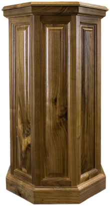 Walnut & Hickory Taxidermy Pedestal
