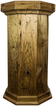 Walnut & Hickory Taxidermy Pedestal
