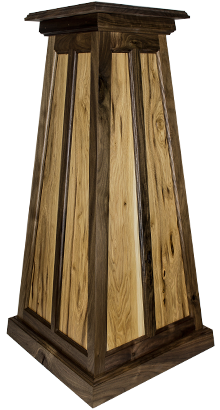 Walnut & Hickory Taxidermy Pedestal