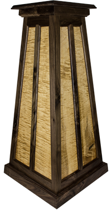 Tiger Maple Taxidermy Pedestal